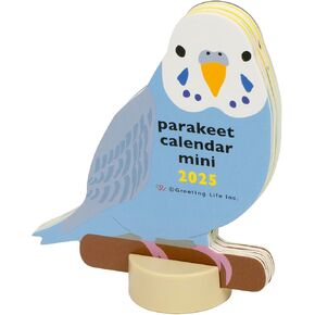 GREETING LIFE C-1626-ET 2025 Calendar Animal Die Cut Mini Parakeet Tabletop