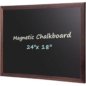 Comix Magnetic Chalkboard, 24 x 36 Inches Wooden-Framed Blackboard, Hanging Chalk Board for School Office Home and Restaurant Menu