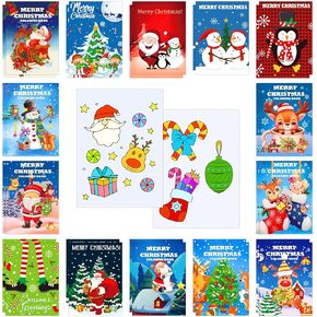 28pcs Christmas Coloring Books for Kids, Santa Elk Snowman Gingerbread Man Activity Books for Kids, Xmas Stockings Goodie Bags Stuffer Filler Fun Holiday Supplies
