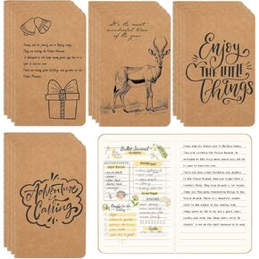 16PCS Mini Notebooks Bulk, 3.5" x 5.5", Brown, 60 Pages Lined Paper Small Pocket Notebook Set, Mini Journal Memo Notepads for Kids, Students, Traveler, School Office Supplies