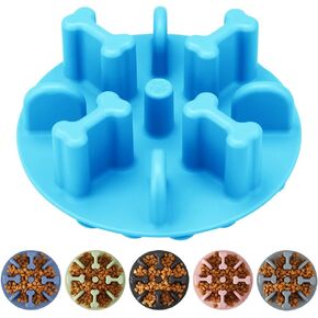 Slow Feeder Dog Bowls Insert, Animire Soft Silicone Anti-Choking Puzzle Slow Feeder, Anti-Slip Slow Down Eating Feeder Insert, Compatible with Regular Elevated Dog Bowls Slow2.0