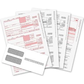 1099 NEC Forms 2024, 1099 NEC Laser Forms IRS Approved Designed for QuickBooks and Accounting Software 2024, 4 Part Tax Forms Kit, 50 Envelopes Self Seal, 50 Vendor Kit - Total 68 (204) Form