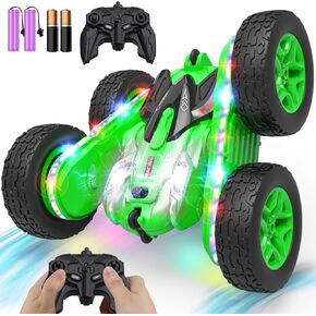 TOY Life Kids Stunt Remote Control Car 2.4G HZ Remote Control Cars RC Stunt Car Remote Control Toys for Boy & Girl RC Stunt Car Double Sided 360° Rotating Cars Birthday for Kids 6-12