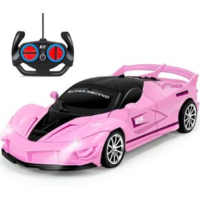 YongnKids Remote Control Car for Kids, RC Cars for Kids, RC Racing Toy with Lights,Hobby RC Cars Electric Power On Road Vehicle Toy Christmas Birthday Gift for Kids Boys Girls Age 3+