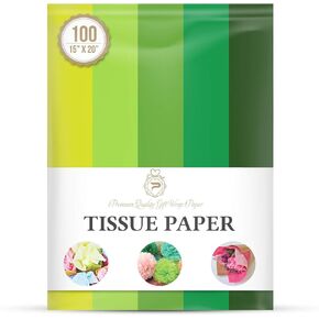 مناديل ورقية ذات تصميم Green St Patricks لتغليف الهدايا (5 ألوان متنوعة)، التعبئة والتغليف، الزهور، أعياد الميلاد، عيد الميلاد، الهالوين، الحرف اليدوية والمزيد 15 بوصة × 20 بوصة 100 ورقة