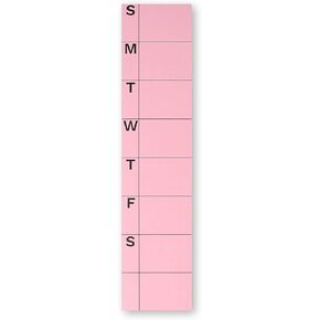 The Sticky Weekly Planner with 2 Style in 4 Color Stick On Anywhere Disposable Strong and Wide Adhesive White Blue Yellow Pink