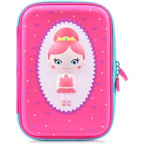rockpapa High-Capacity Princess Pencil Case, Pencil Box, Storage Box for School Students Girls Teens Kids Toddlers Pink in Kuwait