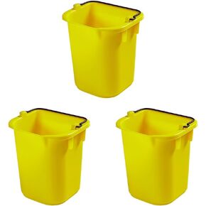 Rubbermaid Commercial Products Heavy-Duty Cleaning Pail, 5-Quart, Blue, Utility Bucket with Built-In Spout and Handle for House Cleaning/Storage/Livestock Feeding/Car Washing