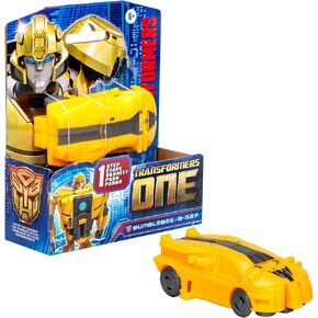 Transformers One Cog Changer Bumblebee (B-127) 4-Inch Robot Action Figure, Interactive Toys for Boys and Girls Ages 6 and Up