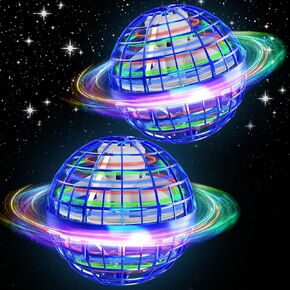 2 Pack Flying Orb Ball, Upgraded Boomerang Ball Galactic Fidget Spinner, Hover Ball Cool Toy for 6 7 8 9 10 11 12+ Years Old Boy Girls(Blue & Red)