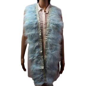 2 ياردة طويلة، 6 "-7" ارتفاع Marabou تركيا زغب ريش هامش تقليم، اكسسوارات الملابس ريشة DIY مواد الديكور (أسود)