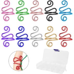 heqxwl 10Pcs Handmade Crochet & Knitting Notions Set - Adjustable Hooks, Rings, and Bag for Handcrafting - Ideal Gifts for Beginners, Birthday Gifts for Mom, Women