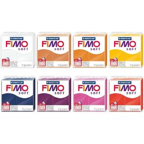 FIMO Soft & Effect Polymer Oven Modelling Clay - 57g - Set of 8 - The Flower Power Collection