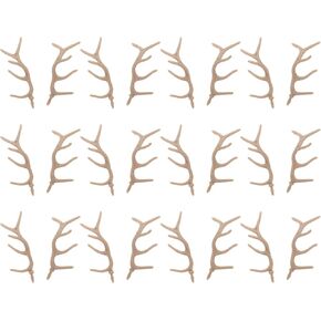 BESPORTBLE 12 Pairs Mini Plastic Reindeer Antlers - Artificial Deer Antlers for DIY Crafts - Christmas Ornaments Cosplay Costumes and Holiday Decorations