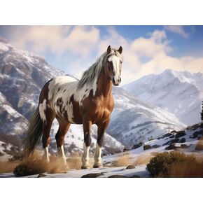 SKRYUIE Paint by Numbers Kit for Adults Beginner Horse, Acrylic Oil Painting by Numbers Kits with PaintBrushes Art Crafts Canvas for Home Decor 16x20 inch / 40x50 cm B23153