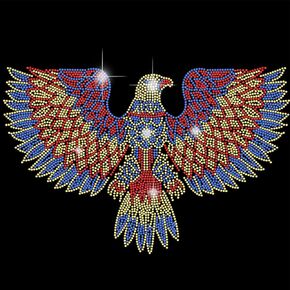 SUPERDANT Eagle Totem Iron on Rhinestones Transfer Eagle Crystal Heat Transfer Stickers Hotfix Rhinestone Bling Decals Patches Sticker for T-Shirt Clothing Tote Bag DIY Art Craft Gifts