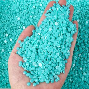 5mm 1500pcs Opaque Jelly Resin Rhinestone No AB Coating Flatback Soild Color Candy Rhinestones Pastel Round Diamonds for Mugs, Bottles, Tumblers, Craft Decoreation