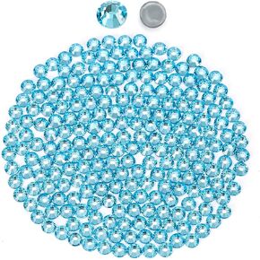 Rhinestones Flatback Rhinestones Hotfix Rhinestones Glass Round Crystals Gems for Crafts Clothes Shoes Bag DIY Decoration Gold Yellow (SS10/2.8MM/1440pcs)