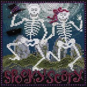 Spooky Scary Beaded Counted Cross Stitch Kit Mill Hill 2017 Buttons & Beads Autumn MH141723