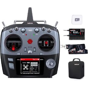 Radiolink T16D 16 Channels RC Transmitter and R16F Telemetry Receiver, Multi-Protocol and Voice Broadcast Support, RC Radio Remote for Drone, Airplane, Car, Boat and More (Mode 2 Left Throttle)