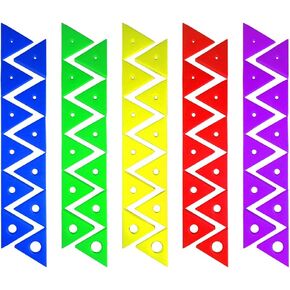 ZhongHuan Multiple Shapes 60 Pieces 5 Colors 12 Sizes Colorful Stitch Stoppers for Needles Knitting/Crochet/etc, (Available in Inside Diameter 2 to10MM, Includes 5 Colors 60pcs) (Triangle)