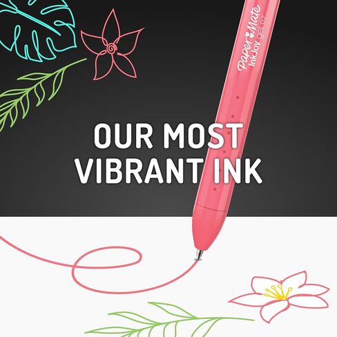 أقلام Paper Mate InkJoy Bright، أقلام جل، نقطة متوسطة (0.7 مم)، قابلة للسحب، حبر أبيض ساطع، حشوات للتخزين، عدد 3 in Saudi Arabia