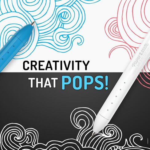 أقلام Paper Mate InkJoy Bright، أقلام جل، نقطة متوسطة (0.7 مم)، قابلة للسحب، حبر أبيض ساطع، حشوات للتخزين، عدد 3 in Saudi Arabia