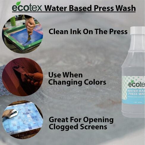 Ecotex® Water Based Screen Cleaner Eco Friendly On Press & in Sink Press Wash Screen Wash Screen Opener Ink Degradent Quart - 32 oz. in Kuwait