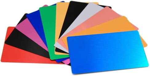 150 Pack Blanks Metal Business Cards Matte Black Blanks Sheet Blank Engraving Metal Tags Materials for CNC Engraver Laser Engraving DIY Gift Cards (Matte Black) in Saudi Arabia