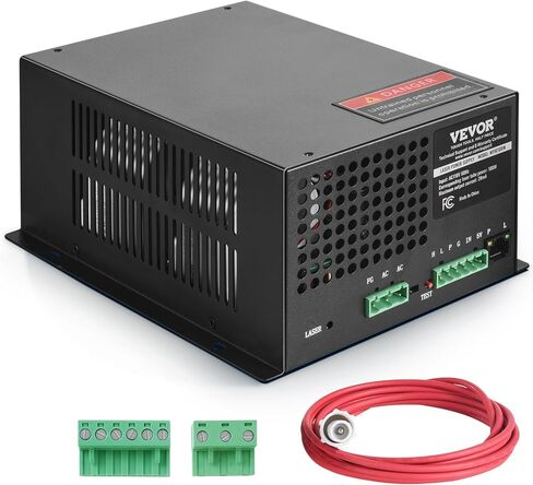 VEVOR CO2 Laser Power Supply, Power Supply for Laser Tube, Constant Current Protection, Open Circuit Protection, Fast Heat Dissipation, Compatible for Multi-Brand Laser Engravers & Cutters (100W) in Saudi Arabia
