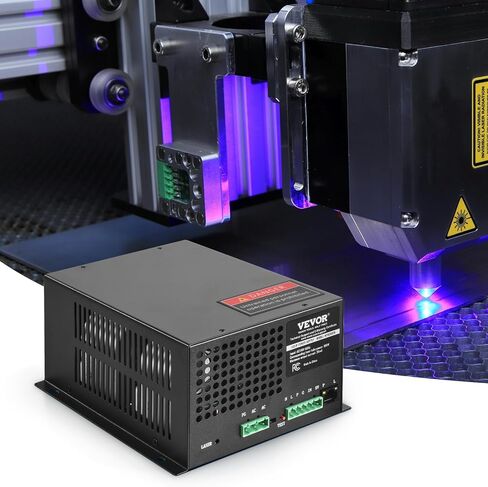 VEVOR CO2 Laser Power Supply, Power Supply for Laser Tube, Constant Current Protection, Open Circuit Protection, Fast Heat Dissipation, Compatible for Multi-Brand Laser Engravers & Cutters (100W) in Saudi Arabia