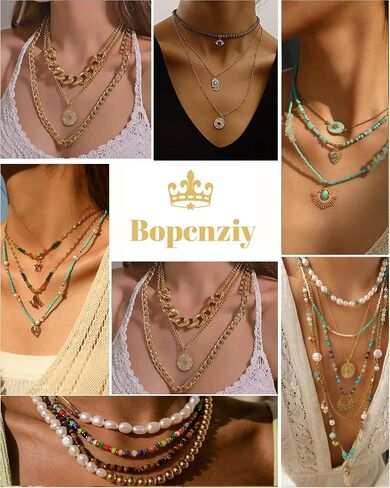 Layering Magnetic Necklace Clasps, Stainless Steel Chain Link Clasps, Multiple Necklace Clasp for Layered Look (4pcs A) in Kuwait