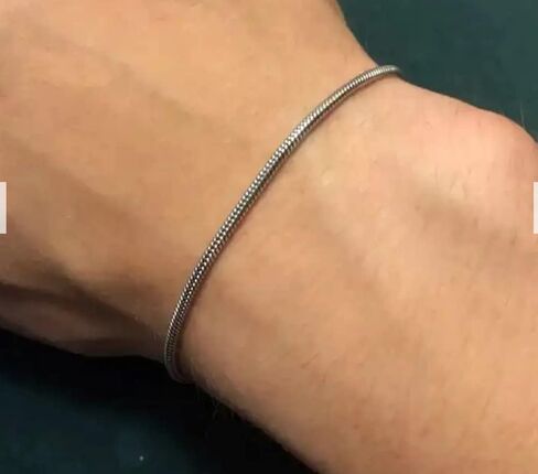 5pcs Adabele 304 Grade Surgical Stainless Steel 2mm Snake Chain Bracelet 8 inch Jewelry Making Chain Tarnish Resistant for Women Men Jewelry Making SJF178-4 in Saudi Arabia