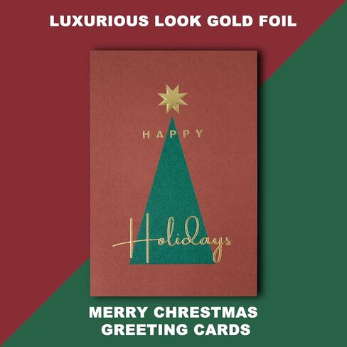 AZAZA Christmas Cards Boxed with Envelopes 20 Pack, Happy Holidays Cards with Unique Envelopes Merry Christmas Cards 2024 for Friends, Family and Loved Ones-Minimalism in Saudi Arabia