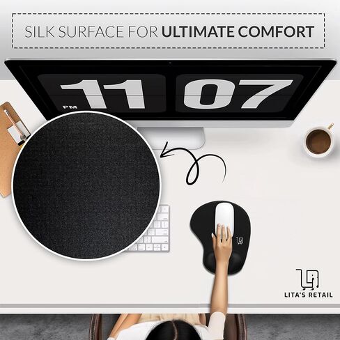 Silk Mouse Pad with Wrist Rest Great for Gaming Mouse Pad or Every Day Use as Desk Mat Mousepad and More in Saudi Arabia