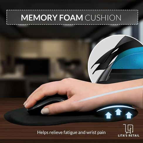 Silk Mouse Pad with Wrist Rest Great for Gaming Mouse Pad or Every Day Use as Desk Mat Mousepad and More in Saudi Arabia