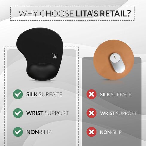 Silk Mouse Pad with Wrist Rest Great for Gaming Mouse Pad or Every Day Use as Desk Mat Mousepad and More in Saudi Arabia