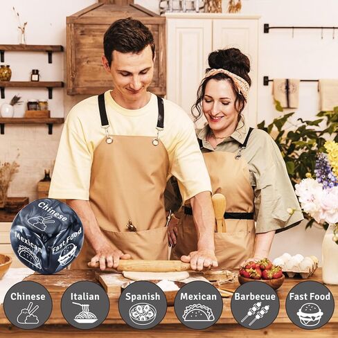 2pcs Boo Basket Food Dice for Couple Boyfriend Girlfriend Daughter Son Anniversary Couple Gifts for Him Her Date Night Ideas Gifts for Boyfriend from Girlfriend Dinner Dice Husband Gifts from Wife in Kuwait