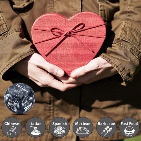 2pcs Boo Basket Food Dice for Couple Boyfriend Girlfriend Daughter Son Anniversary Couple Gifts for Him Her Date Night Ideas Gifts for Boyfriend from Girlfriend Dinner Dice Husband Gifts from Wife in Kuwait