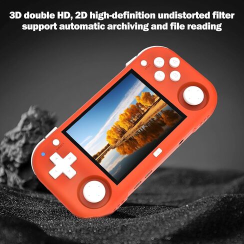 XU Mini M Retro Handheld Game Consoles, 2.8 inch IPS Screen, Built-in 64G TF Card, with 2600 mAh Battery Life 6 Hours with Case Orange in Saudi Arabia