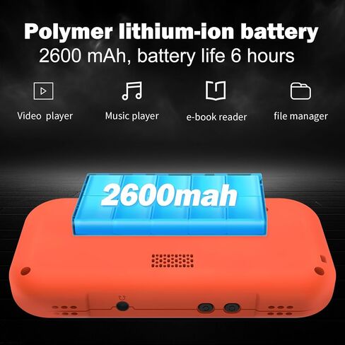 XU Mini M Retro Handheld Game Consoles, 2.8 inch IPS Screen, Built-in 64G TF Card, with 2600 mAh Battery Life 6 Hours with Case Orange in Saudi Arabia