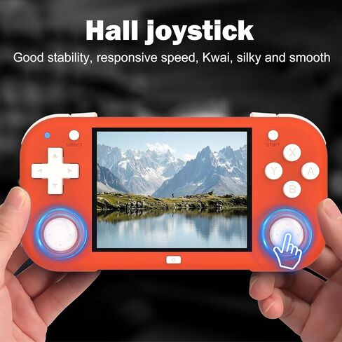XU Mini M Retro Handheld Game Consoles, 2.8 inch IPS Screen, Built-in 64G TF Card, with 2600 mAh Battery Life 6 Hours with Case Orange in Saudi Arabia