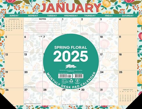 تقويم لوحة مكتب ويلو كريك بريس الربيعي الشهري 2025 (22 بوصة × 17 بوصة) in Saudi Arabia