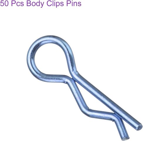 DMiotech 50Pcs Body Clips Bent, Blue Universal RC Body Clips R Pins RC Cars Parts Shell Replacement Parts for All 1/16 1/18 Scale RC Car in Saudi Arabia