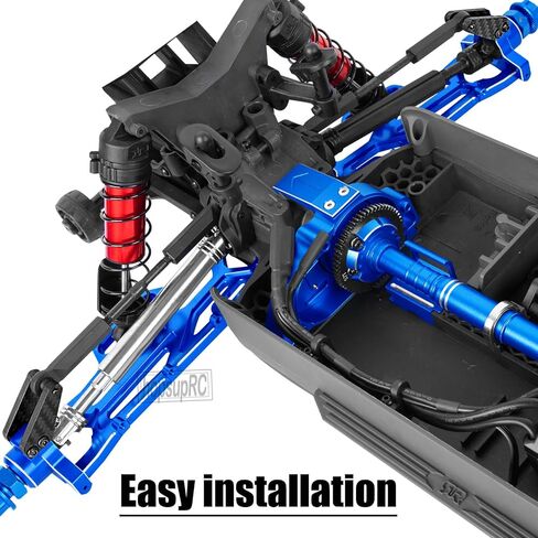 مجموعة أذرع تعليق أجزاء من الألومنيوم لـ 1/10 Kraton Outcast V2 4S BLX، أذرع التعليق الأمامية الخلفية تقفز، استبدال الأجزاء: ARA330711 ARA330710.Navy Blue in Saudi Arabia