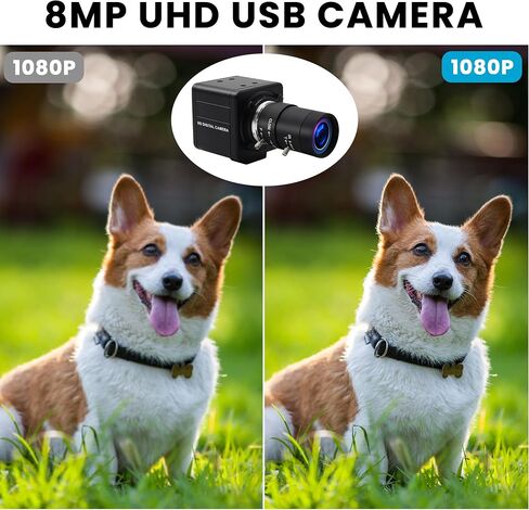 QILOVE USB Camera 2.8-12mm Varifocal Lens 8Megapixel Webcam with IMX179 (1/3.2'') 8mp Webcam for Android Linux Windows Industrial Video in Kuwait