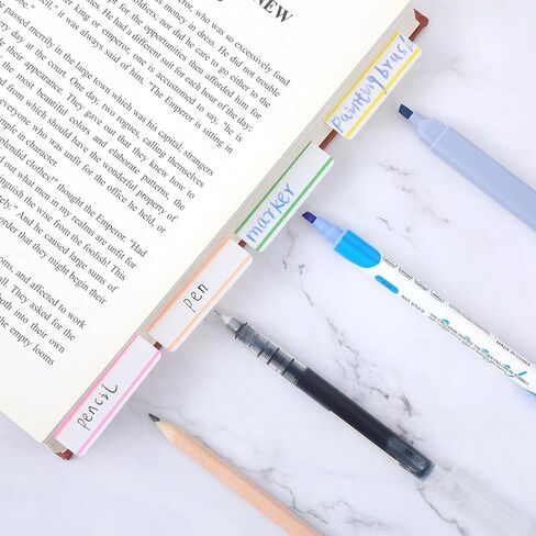 2 Inch Index Tabs Self Adhesive, 240 PCS Colored Tabs for Annotating Books Writable Notebook Tabs Page Markers Labels Repositionable Sticky Notes Tabs for Classify File Folders Binder Reading Notes in Saudi Arabia