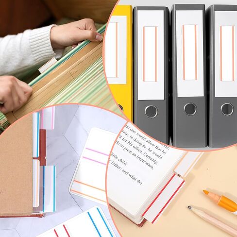 2 Inch Index Tabs Self Adhesive, 240 PCS Colored Tabs for Annotating Books Writable Notebook Tabs Page Markers Labels Repositionable Sticky Notes Tabs for Classify File Folders Binder Reading Notes in Saudi Arabia