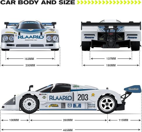 AMORIL 1/10 AK-787 Fast Brushless RC Cars for Adults,Max 75mph Hobby Electric On-Road RTR with 3650 4300KV Brushless Motor,60A Independent ESC,Remote Control Car for Boys,White in Saudi Arabia