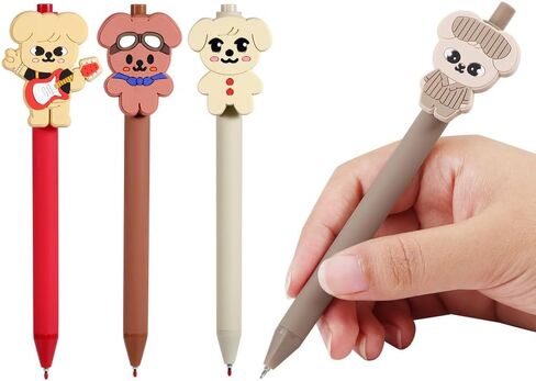 4Pcs Straykids Pen Skzoo Skz Black Ink Gel Pens Writing Pens kpop Merch Stray kids Fans Gifts Set(Puppym) in Saudi Arabia